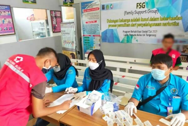 Test urine Narkoba Para WBP Lapas Kelas IIA Tangerang