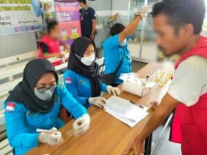 Test urine Narkoba Para WBP Lapas Kelas IIA Tangerang