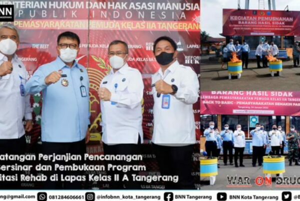 Penandatanganan Perjajian Kerjasama, Pencanangan Lapas Bersinar dan Pembukaan Program Rehabilitasi di Lapas Kelas IIA Tangerang