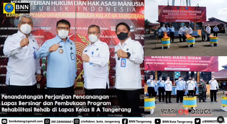 Penandatanganan Perjajian Kerjasama, Pencanangan Lapas Bersinar dan Pembukaan Program Rehabilitasi di Lapas Kelas IIA Tangerang Penandatanganan Perjajian Kerjasama, Pencanangan Lapas Bersinar dan Pembukaan Program Rehabilitasi di Lapas Kelas IIA Tangerang