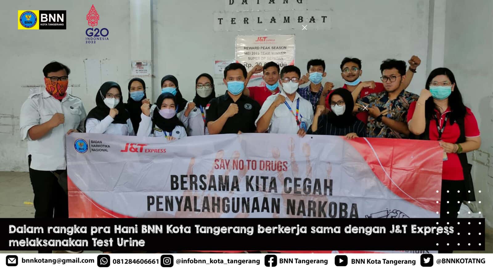 Pra Hani 2022 BNN Kota Tangerang Berkolaborasi dengan PT. J&T Express Pra Hani 2022 BNN Kota Tangerang